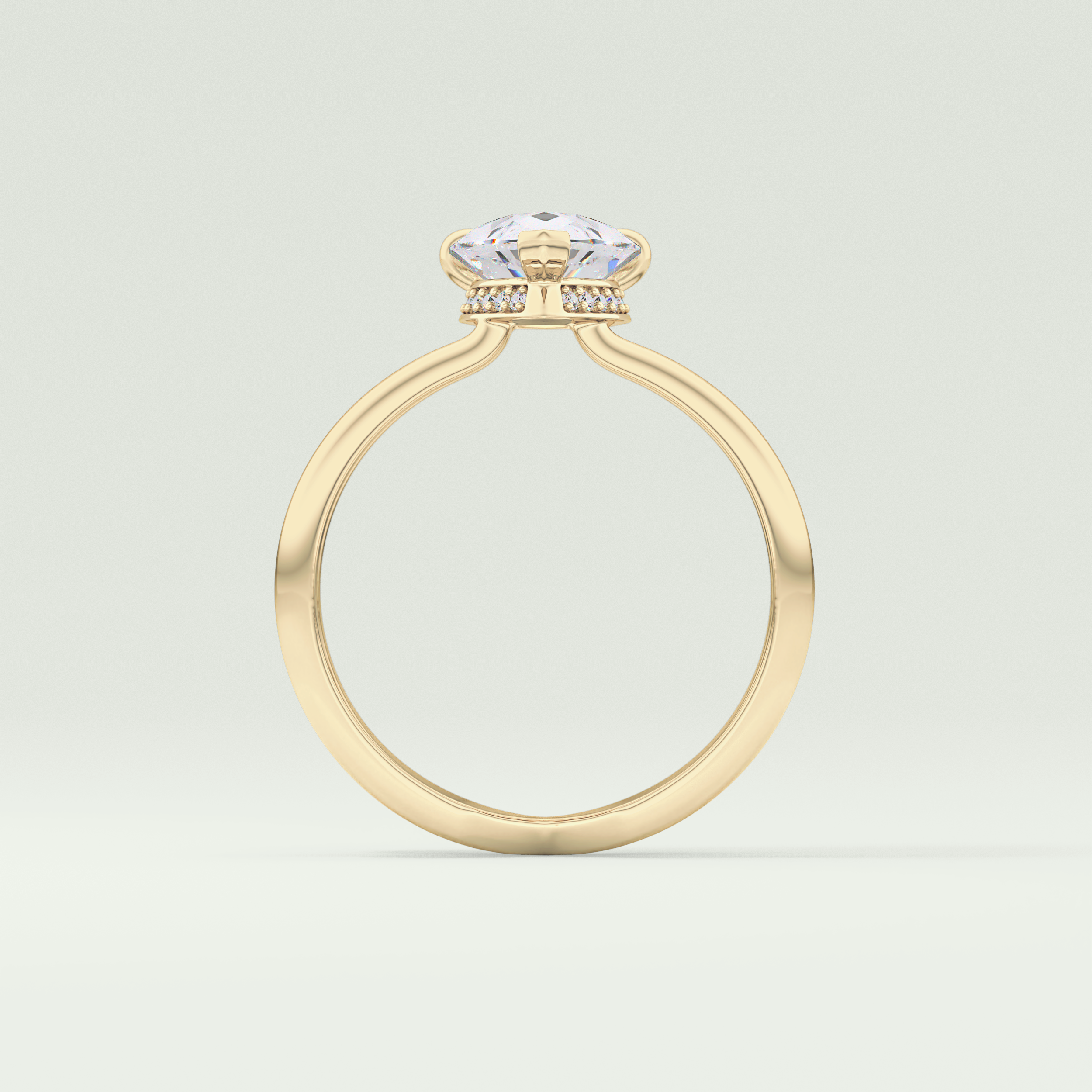 2.0 CT Pear Cut Double Shank Hidden Halo Style Lab-Grown Diamond Engagement Ring 6