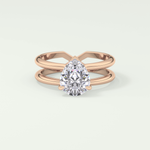 2.0 CT Pear Cut Double Shank Hidden Halo Style Lab-Grown Diamond Engagement Ring 7