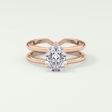 2.0 CT Pear Cut Double Shank Hidden Halo Style Lab-Grown Diamond Engagement Ring 7