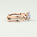 2.0 CT Pear Cut Double Shank Hidden Halo Style Lab-Grown Diamond Engagement Ring 9