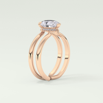 2.0 CT Pear Cut Double Shank Hidden Halo Style Lab-Grown Diamond Engagement Ring 11