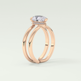 2.0 CT Pear Cut Double Shank Hidden Halo Style Lab-Grown Diamond Engagement Ring 11