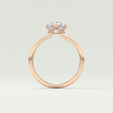 2.0 CT Pear Cut Double Shank Hidden Halo Style Lab-Grown Diamond Engagement Ring 12