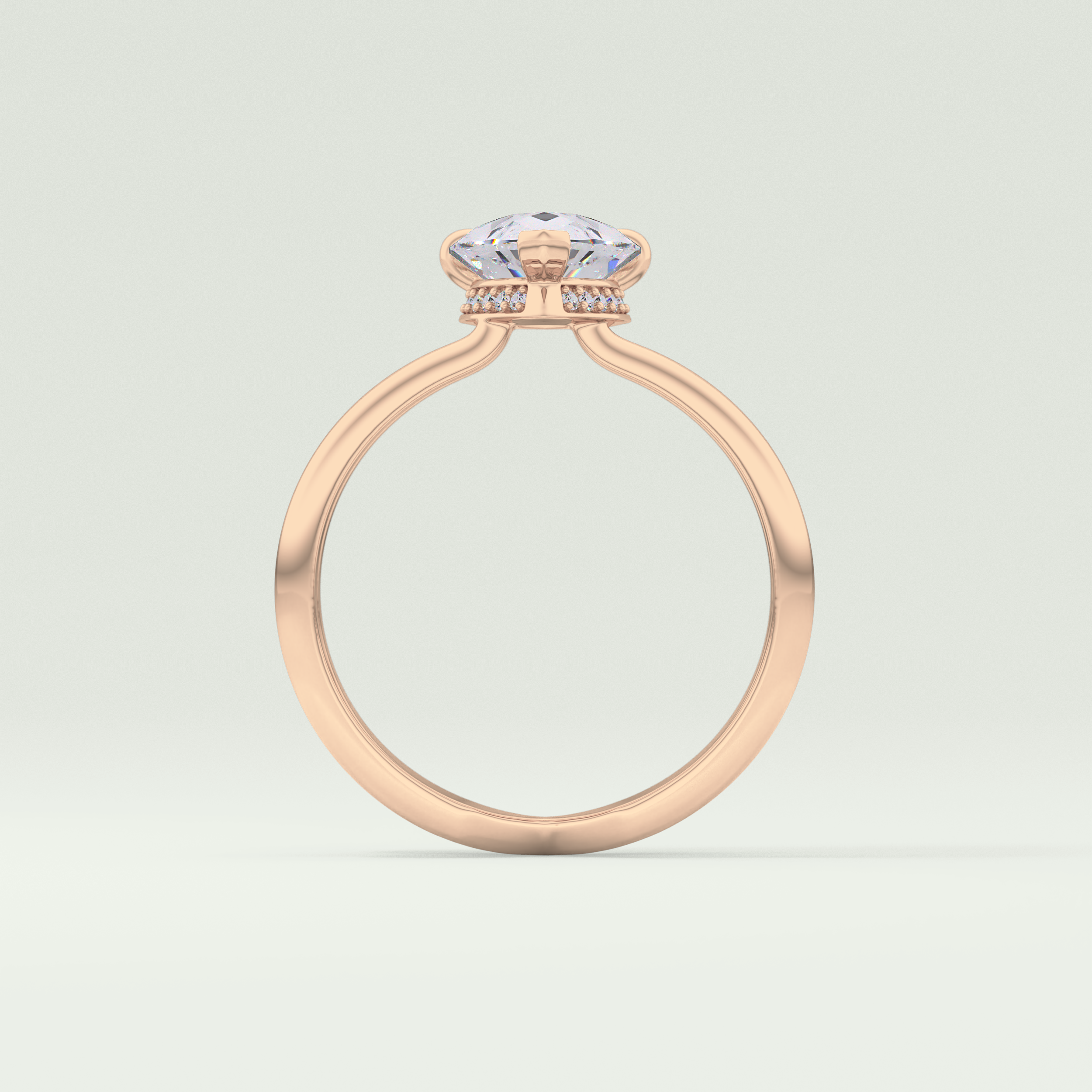 2.0 CT Pear Cut Double Shank Hidden Halo Style Lab-Grown Diamond Engagement Ring 12