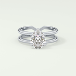 2.0 CT Pear Cut Double Shank Hidden Halo Style Lab-Grown Diamond Engagement Ring 13