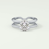 2.0 CT Pear Cut Double Shank Hidden Halo Style Lab-Grown Diamond Engagement Ring 13