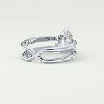 2.0 CT Pear Cut Double Shank Hidden Halo Style Lab-Grown Diamond Engagement Ring 14