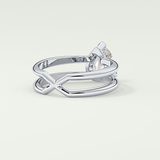 2.0 CT Pear Cut Double Shank Hidden Halo Style Lab-Grown Diamond Engagement Ring 14