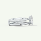 2.0 CT Pear Cut Double Shank Hidden Halo Lab-Grown Diamond Engagement Ring
