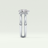 2.0 CT Pear Cut Double Shank Hidden Halo Style Lab-Grown Diamond Engagement Ring 16