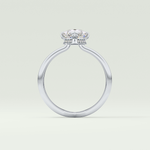 2.0 CT Pear Cut Double Shank Hidden Halo Style Lab-Grown Diamond Engagement Ring 18