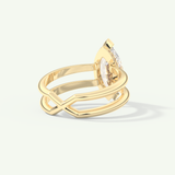 2.0 CT Marquise Cut Double Shank Lab-Grown Diamond Engagement Ring