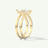 2.0 CT Marquise Cut Double Shank Lab-Grown Diamond Engagement Ring