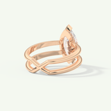 2.0 CT Marquise Cut Double Shank Lab-Grown Diamond Engagement Ring