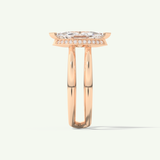 2.0 CT Marquise Cut Double Shank Lab-Grown Diamond Engagement Ring