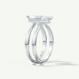 2.0 CT Marquise Cut Double Shank Lab-Grown Diamond Engagement Ring