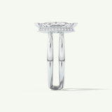 2.0 CT Marquise Cut Double Shank Lab-Grown Diamond Engagement Ring