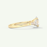 2.0 CT Oval Cut Cluster Lab-Grown Diamond Engagement Ring