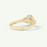 2.0 CT Oval Cut Cluster Lab-Grown Diamond Engagement Ring