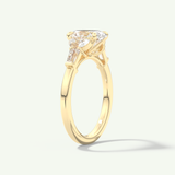 2.0 CT Oval Cut Cluster Lab-Grown Diamond Engagement Ring