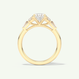 2.0 CT Oval Cut Cluster Lab-Grown Diamond Engagement Ring