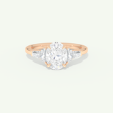 2.0 CT Oval Cut Cluster Lab-Grown Diamond Engagement Ring