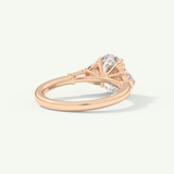 2.0 CT Oval Cut Cluster Lab-Grown Diamond Engagement Ring