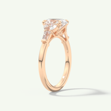 2.0 CT Oval Cut Cluster Lab-Grown Diamond Engagement Ring