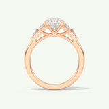 2.0 CT Oval Cut Cluster Lab-Grown Diamond Engagement Ring