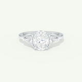 2.0 CT Oval Cut Cluster Lab-Grown Diamond Engagement Ring