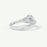 2.0 CT Oval Cut Cluster Lab-Grown Diamond Engagement Ring