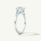 2.0 CT Oval Cut Cluster Lab-Grown Diamond Engagement Ring