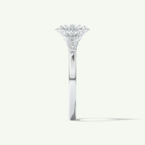 2.0 CT Oval Cut Cluster Lab-Grown Diamond Engagement Ring