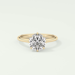 2.0 CT Round Cut Lab Grown Diamond Engagement Ring
