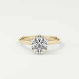 2.0 CT Round Cut Lab Grown Diamond Engagement Ring