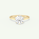 2.0 CT Round Cut Solitaire Lab-Grown Diamond Engagement Ring