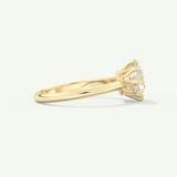 2.0 CT Round Cut Solitaire Lab-Grown Diamond Engagement Ring