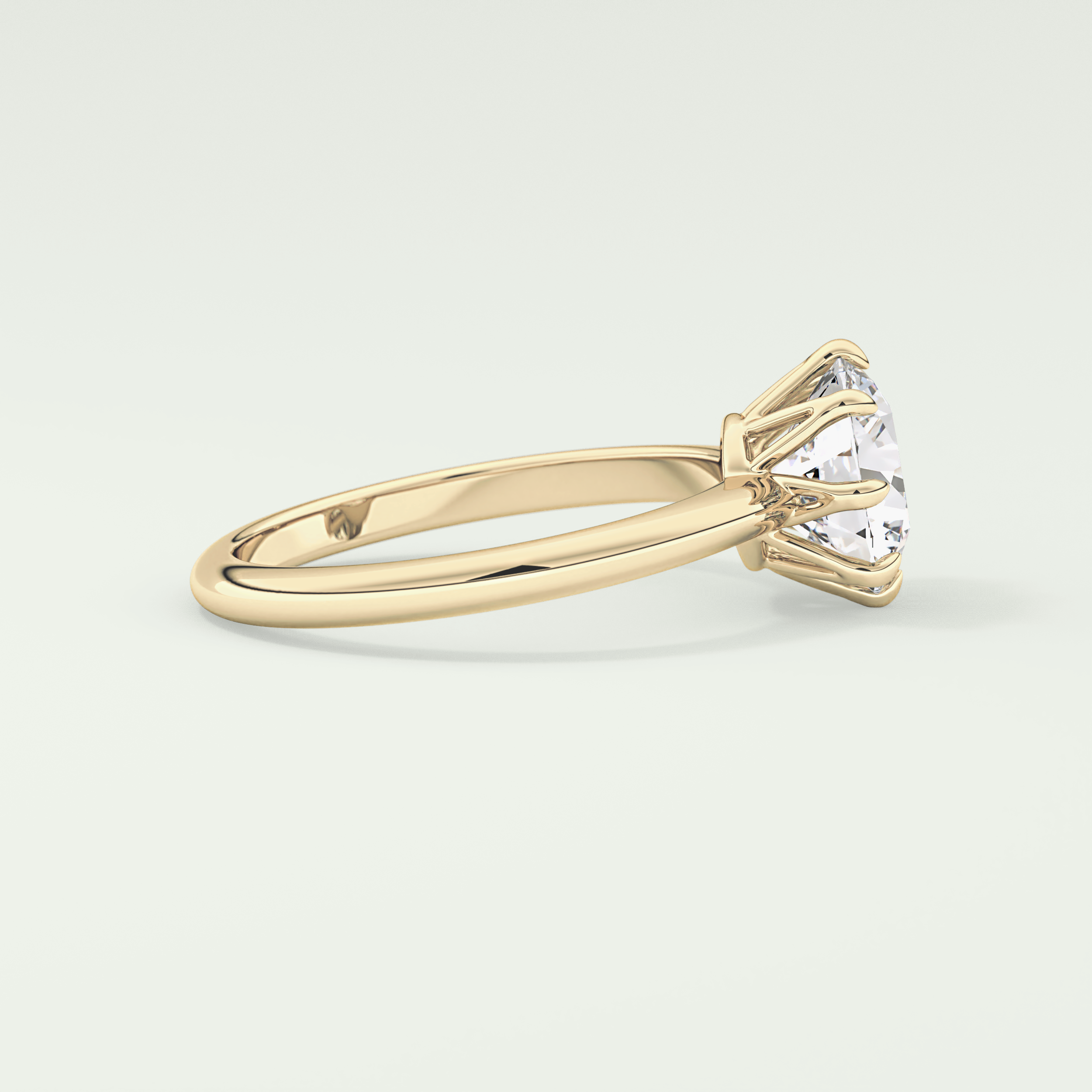 2.0 CT Round Cut Lab Grown Diamond Engagement Ring