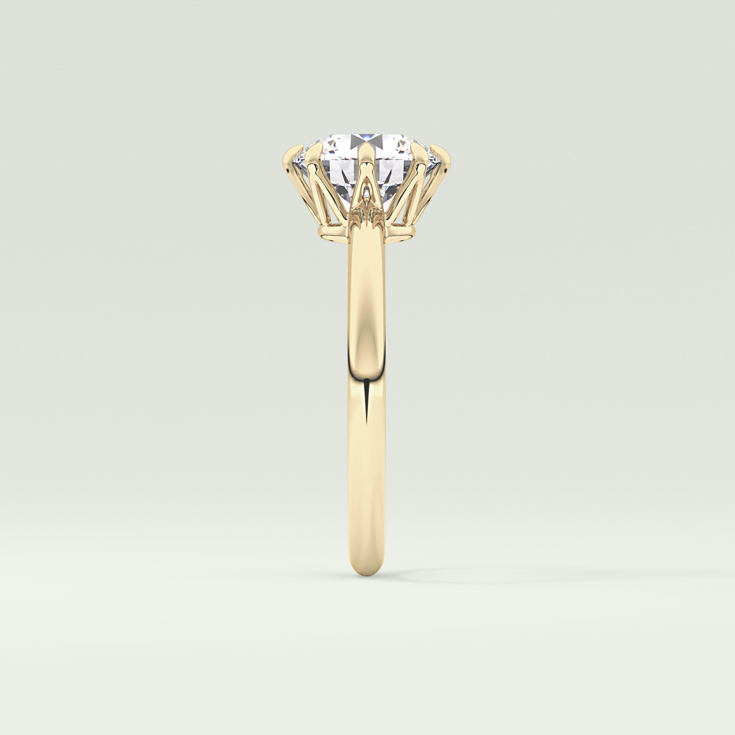 2.0 CT Round Cut Lab Grown Diamond Engagement Ring
