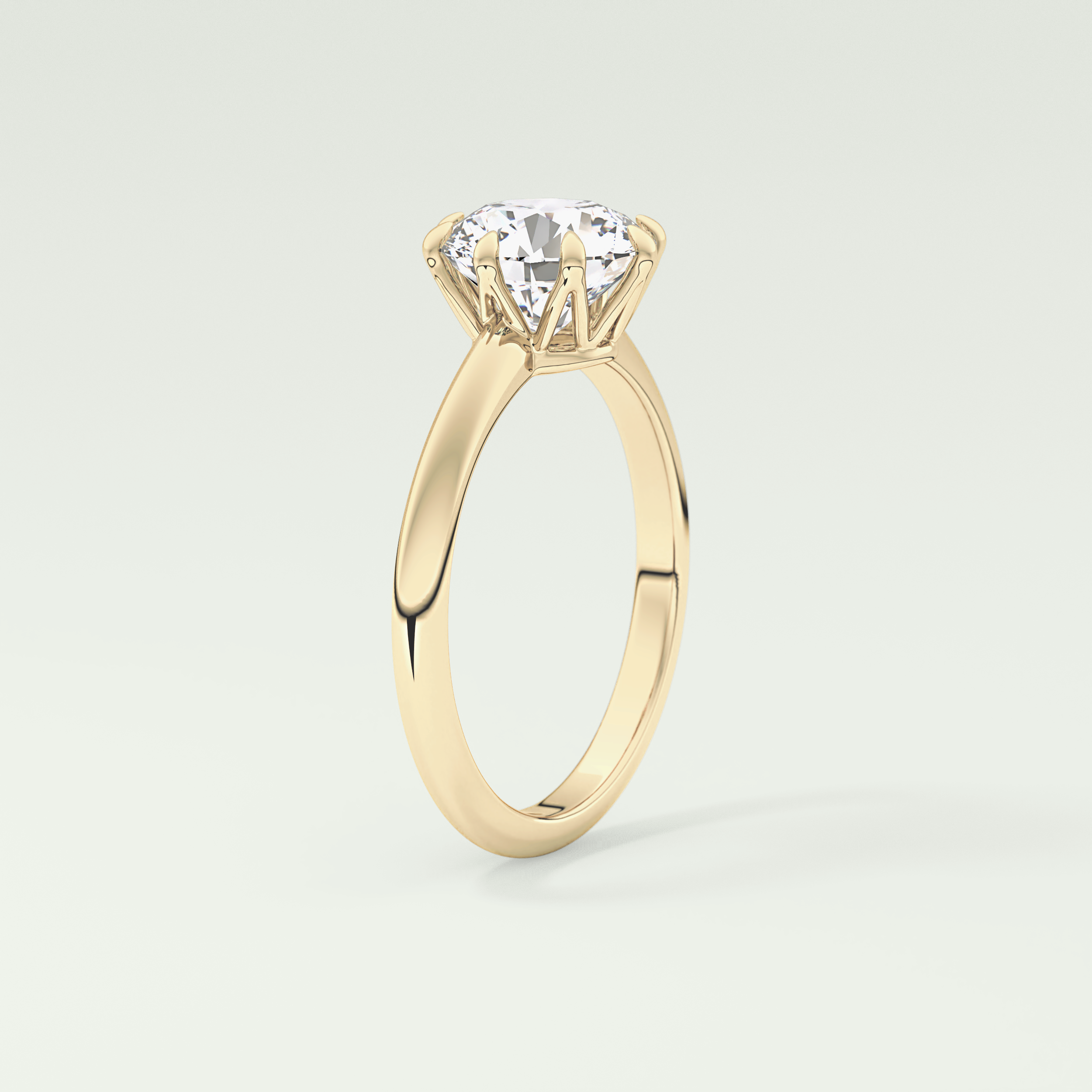 2.0 CT Round Cut Lab Grown Diamond Engagement Ring