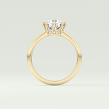 2.0 CT Round Cut Lab Grown Diamond Engagement Ring
