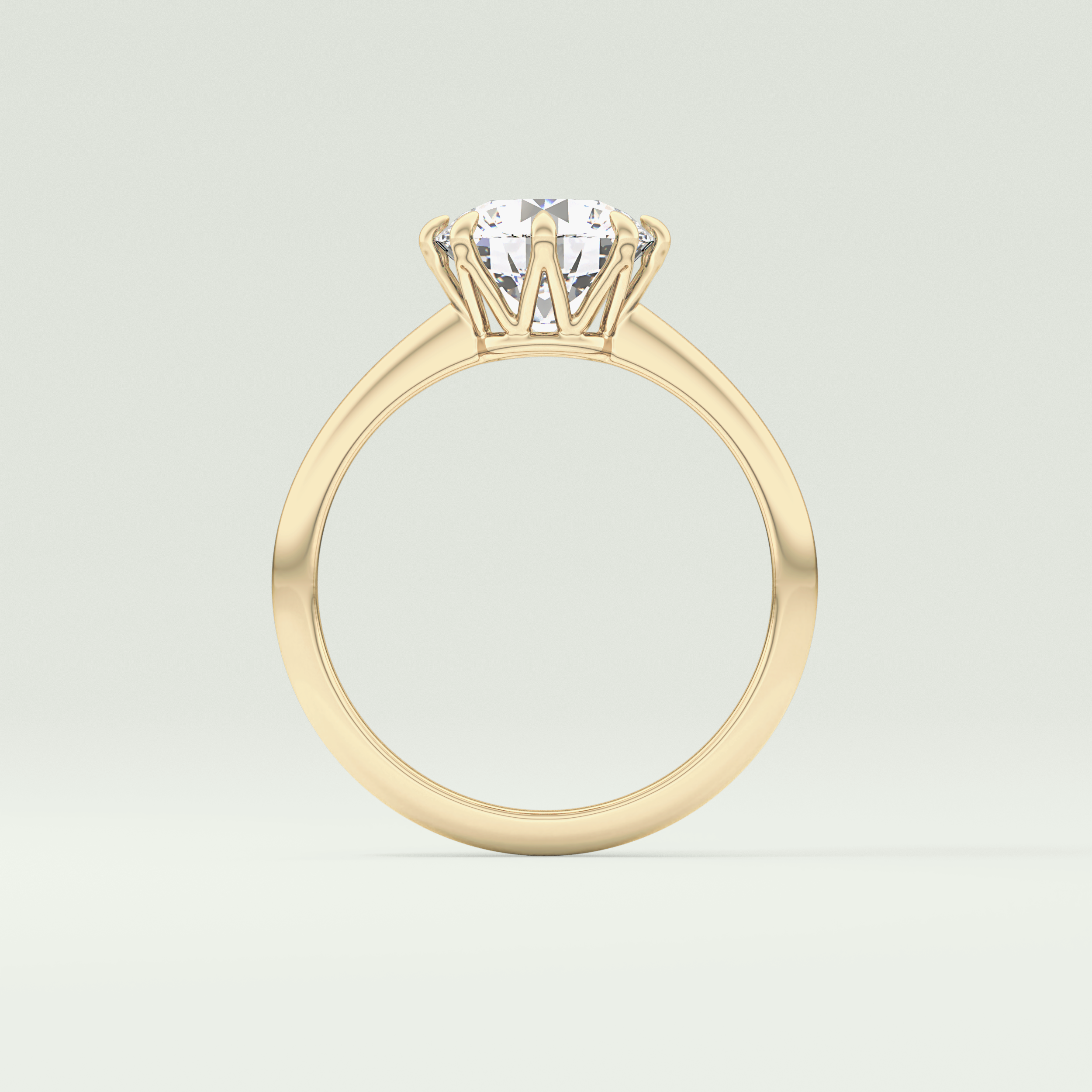 2.0 CT Round Cut Lab Grown Diamond Engagement Ring