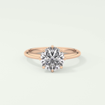 2.0 CT Round Cut Lab Grown Diamond Engagement Ring