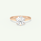 2.0 CT Round Cut Solitaire Lab-Grown Diamond Engagement Ring