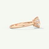2.0 CT Round Cut Solitaire Lab-Grown Diamond Engagement Ring