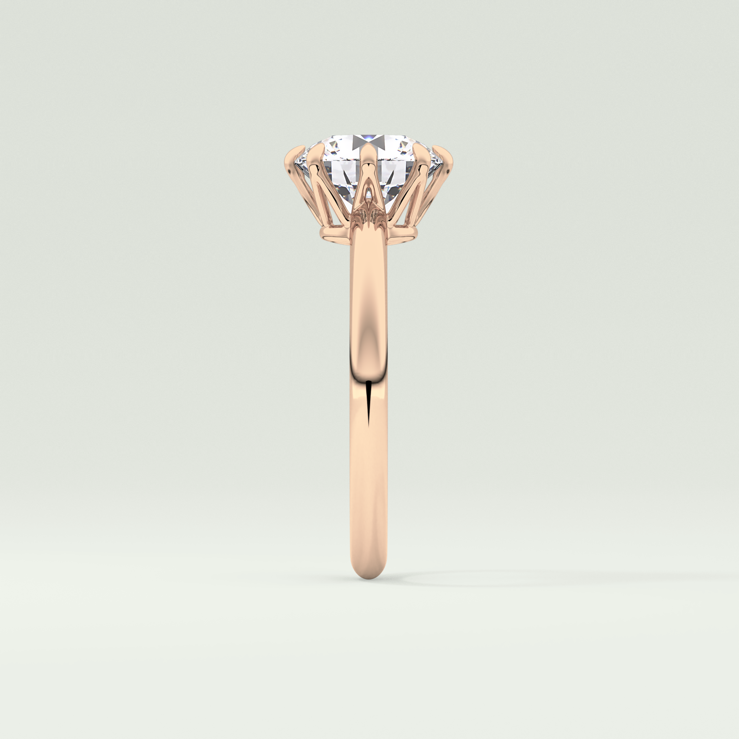 2.0 CT Round Cut Lab Grown Diamond Engagement Ring