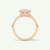 2.0 CT Round Cut Solitaire Lab-Grown Diamond Engagement Ring