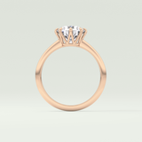 2.0 CT Round Cut Lab Grown Diamond Engagement Ring