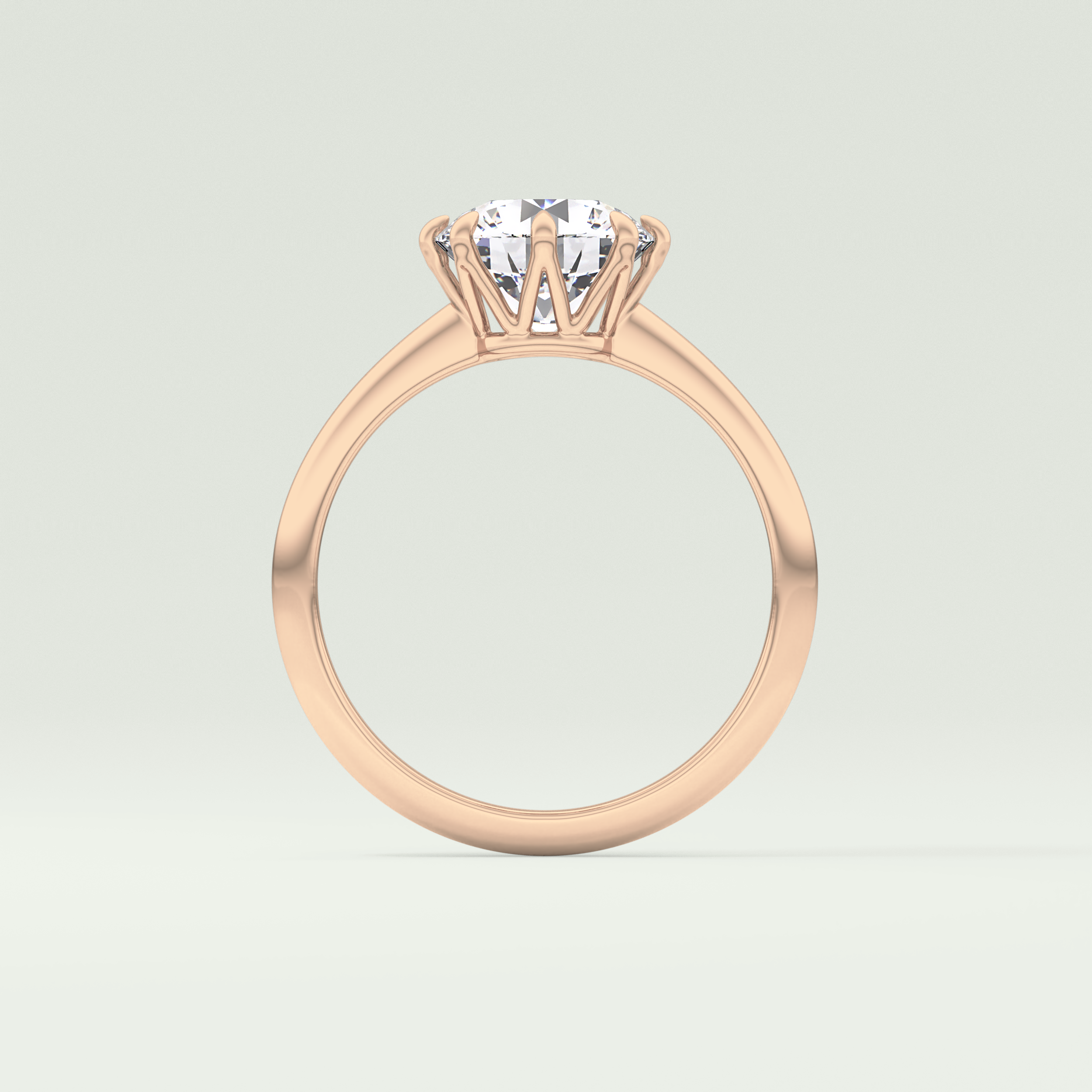 2.0 CT Round Cut Lab Grown Diamond Engagement Ring
