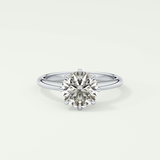 2.0 CT Round Cut Lab Grown Diamond Engagement Ring